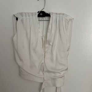 Elegant White Sleeveless Blouse